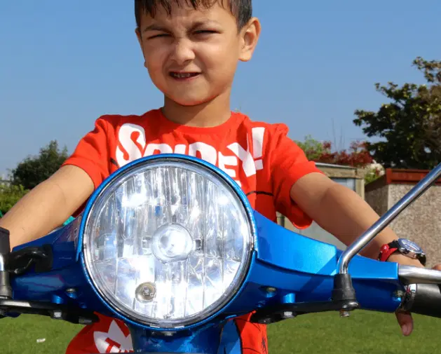 Boy on a bike
