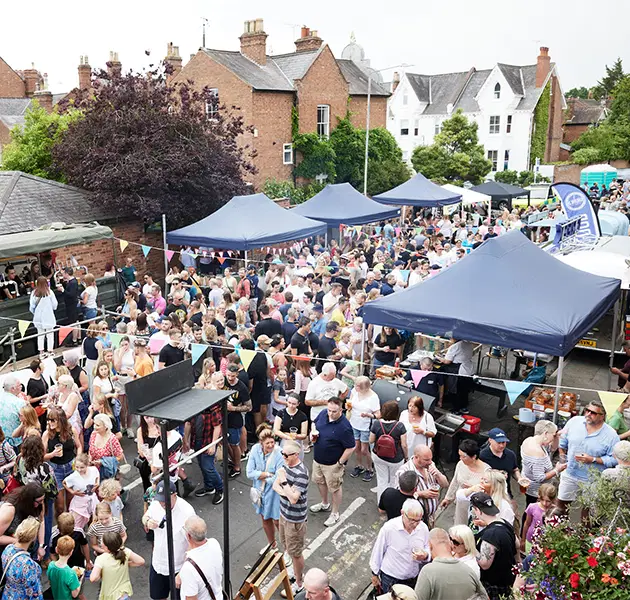 A busy event with lots of stalls